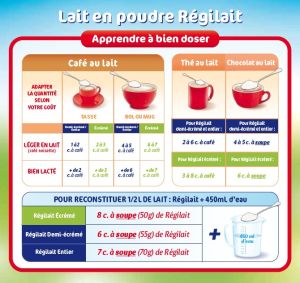 Lait demi-écrémé en poudre REGILAIT FRANCE