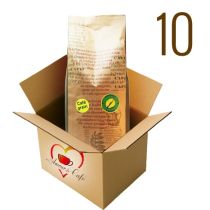 Carton de 10 cafés grains Brésil