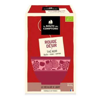 Thé noir BIO ROUGE DÉSIR x20 - La Route des Comptoirs