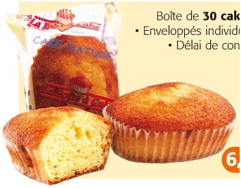 Gateaux nature La boite à Cake x30