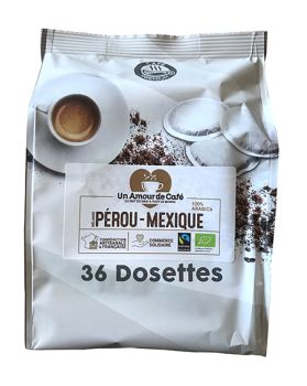 Café Pérou/Mexique Max Havelaar dosettes compatibles Senseo x36