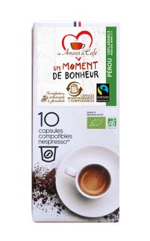 Café dosettes bio Max Havelaar - Un moment de bonheur - Pérou