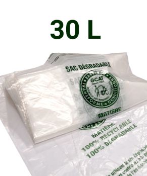 Sac poubelle 30L 100% recyclable et dégradable x10