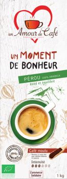 Café grain bio Un moment de bonheur, Pérou 1kg