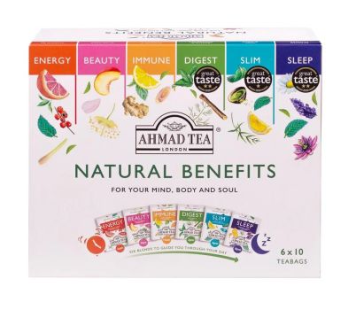 Infusion Coffret Natural benefits x60 infusettes - Ahmad Tea