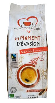 Café grain bio Max Havelaar - Un moment d'évasion - Mexique 1kg