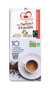 Café dosettes bio Max Havelaar - Un moment d'évasion - Mexique