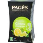 Thé Pagès bio vert citron et citron vert x20
