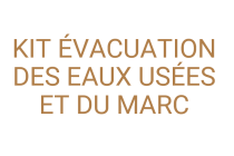 Kit &eacute;vacuation des eaux us&eacute;es et du marc - Necta 