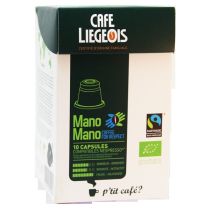 Café dosette compatible Nespresso bio Mano Mano x10
