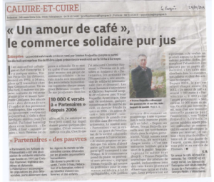 Le commerce solidaire pur jus, article Le Progrès